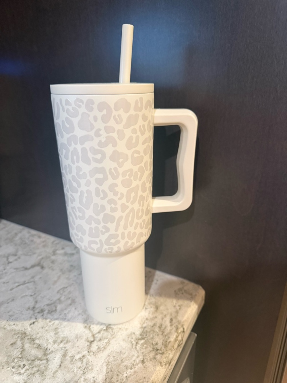 Simply Modern Tumbler in Cream Leopard Print